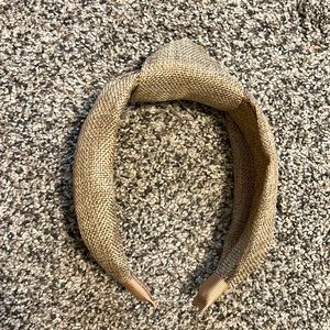 Beige linen headband